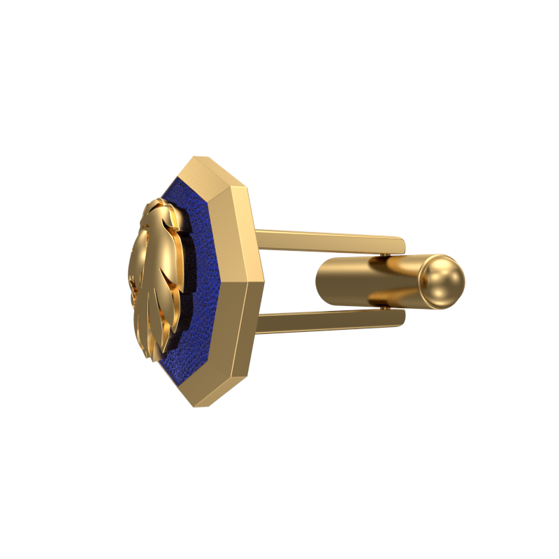 Leo Zodiac , Constellation Cufflink Set with 18kt Gold & Black Ruthenium Plating on Brass.