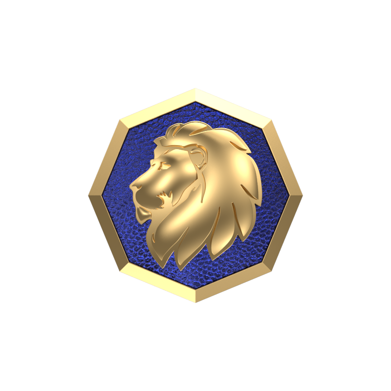 Leo Zodiac , Constellation Cufflink Set with 18kt Gold & Black Ruthenium Plating on Brass.