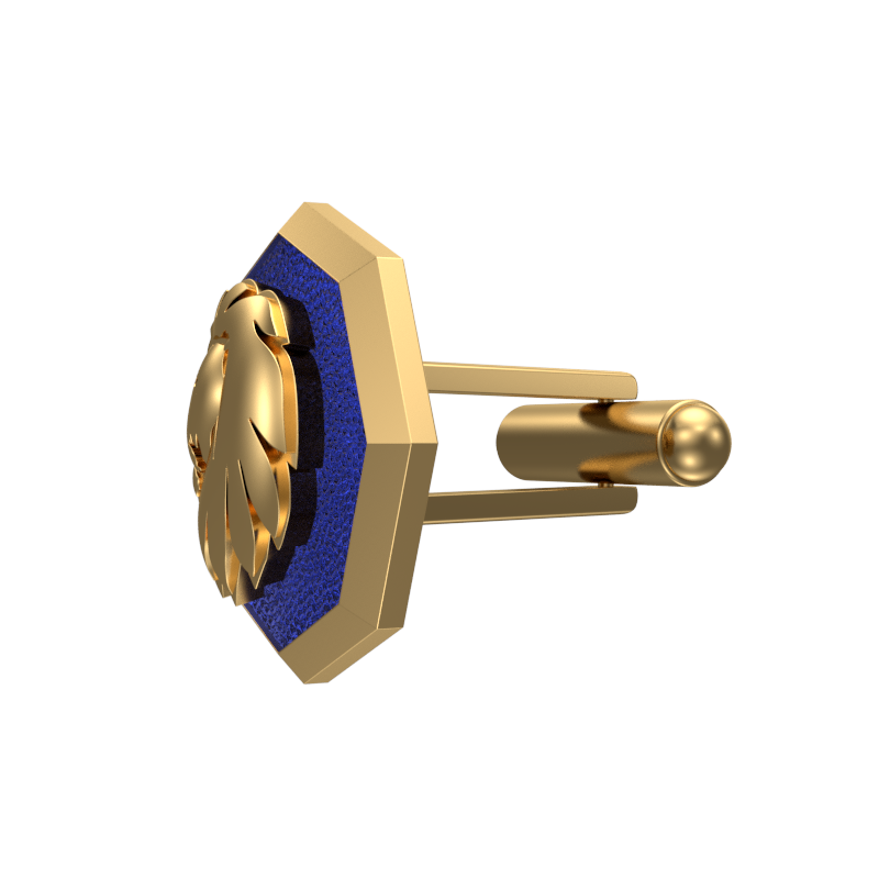 Leo Zodiac , Constellation Cufflink Set with 18kt Gold & Black Ruthenium Plating on Brass.