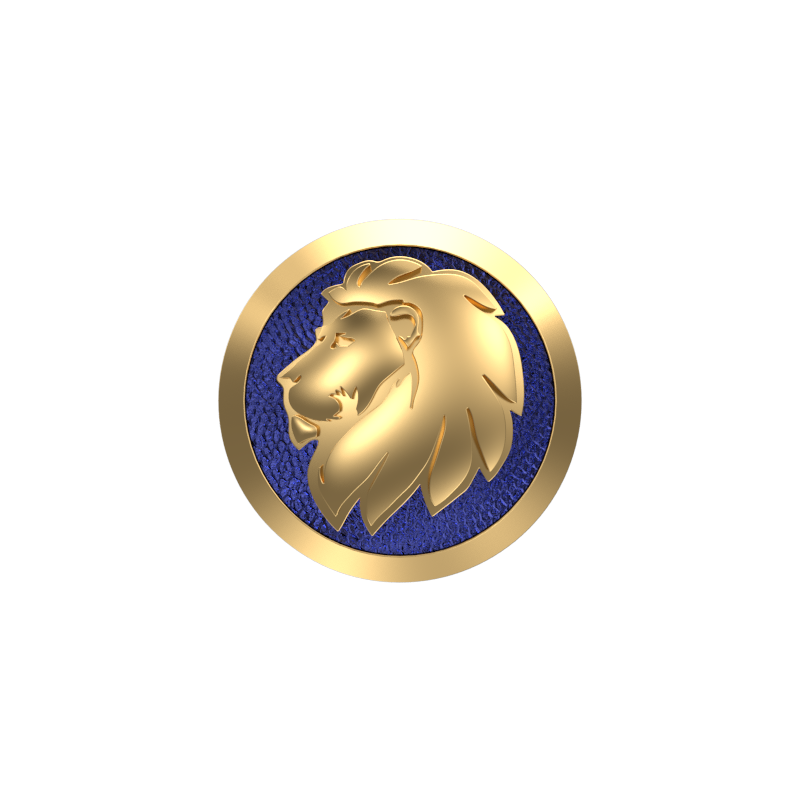 Leo Zodiac , Constellation Cufflink Set with 18kt Gold & Black Ruthenium Plating on Brass.