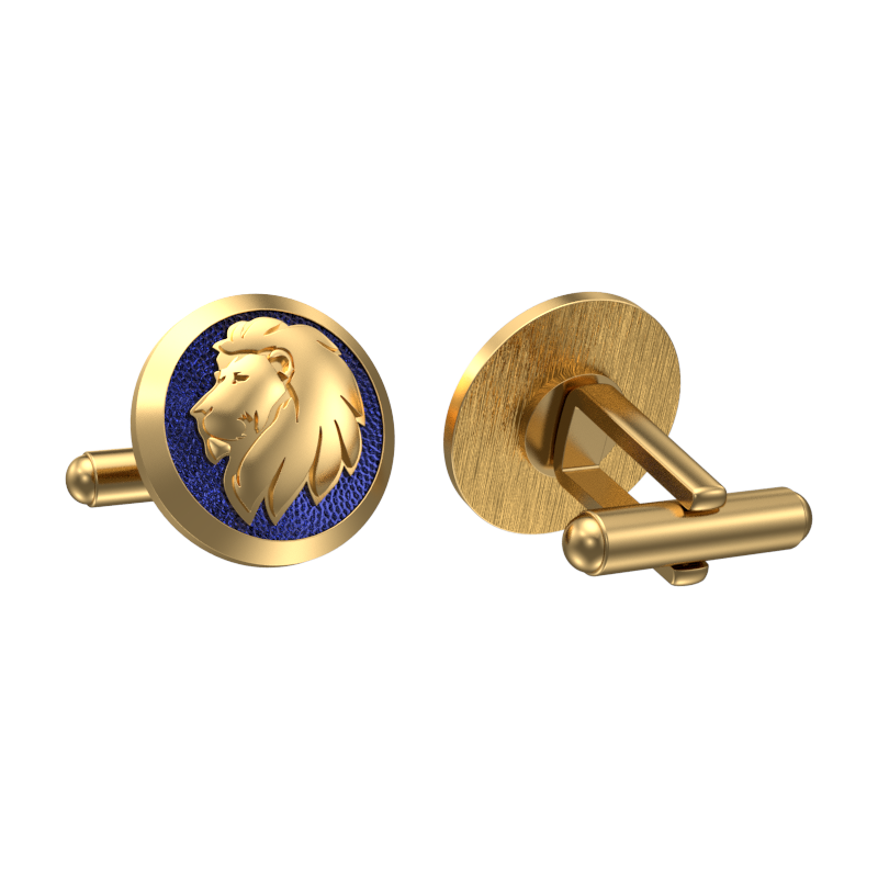 Leo Zodiac , Constellation Cufflink Set with 18kt Gold & Black Ruthenium Plating on Brass.