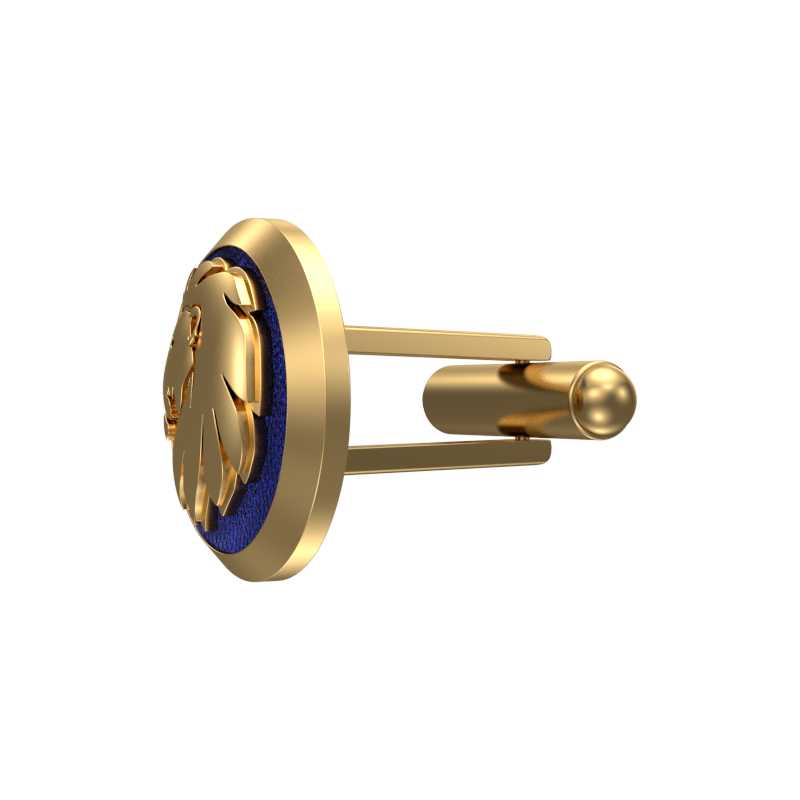 Leo Zodiac , Constellation Cufflink Set with 18kt Gold & Black Ruthenium Plating on Brass.