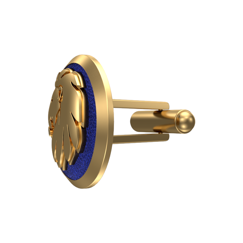 Leo Zodiac , Constellation Cufflink Set with 18kt Gold & Black Ruthenium Plating on Brass.