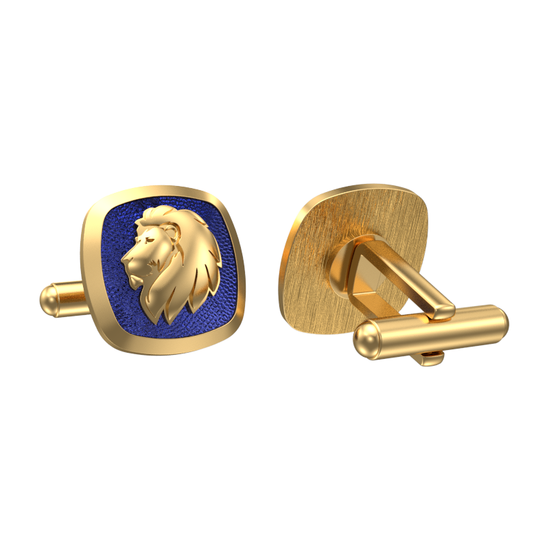 Leo Zodiac , Constellation Cufflink Set with 18kt Gold & Black Ruthenium Plating on Brass.