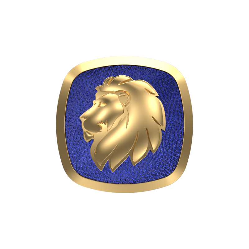 Leo Zodiac , Constellation Cufflink Set with 18kt Gold & Black Ruthenium Plating on Brass.