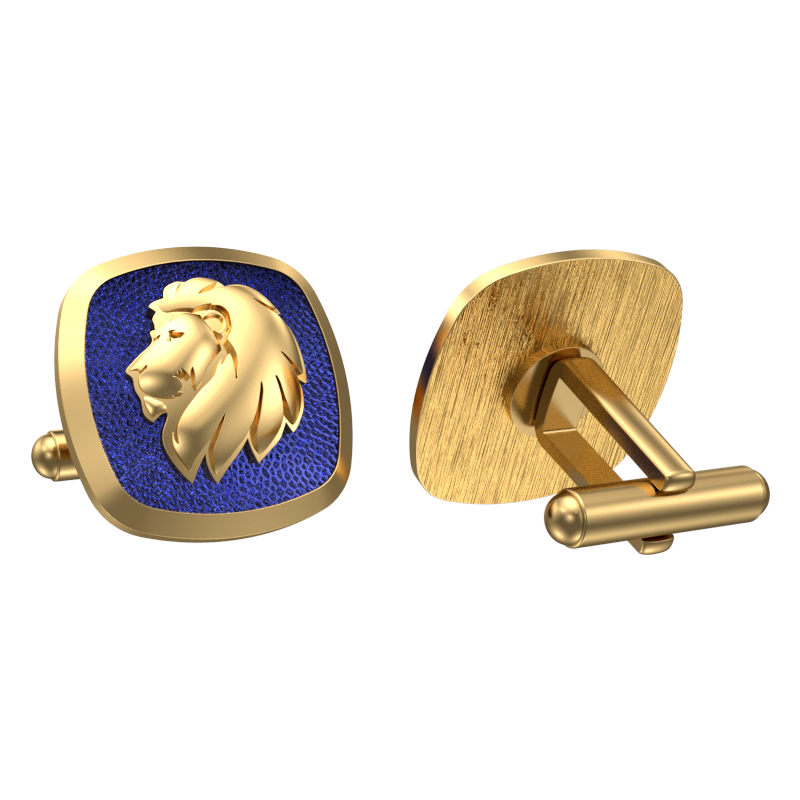 Leo Zodiac , Constellation Cufflink Set with 18kt Gold & Black Ruthenium Plating on Brass.