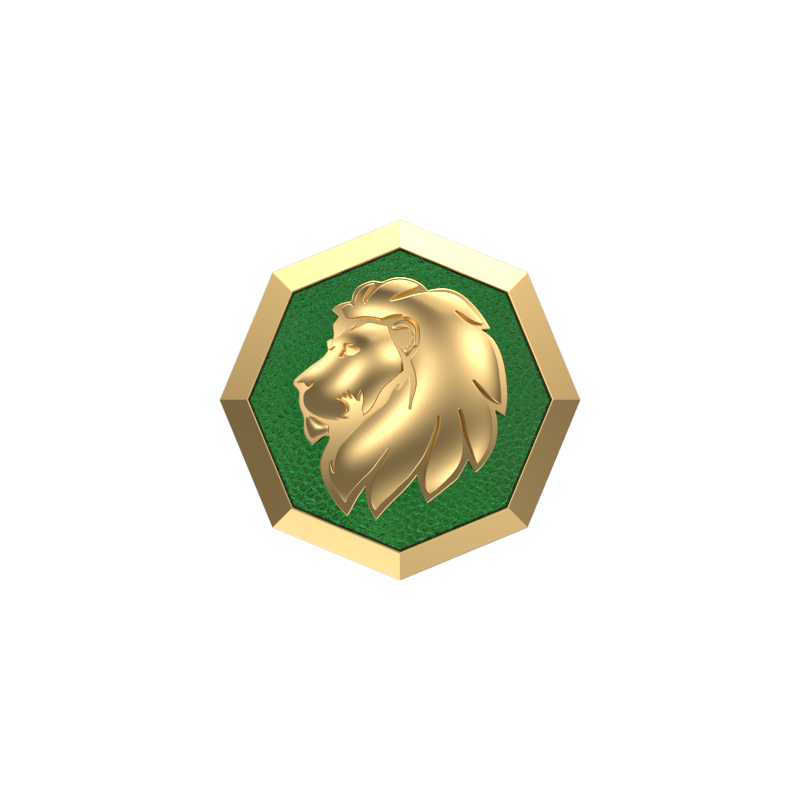 Leo Zodiac , Constellation Cufflink Set with 18kt Gold & Black Ruthenium Plating on Brass.