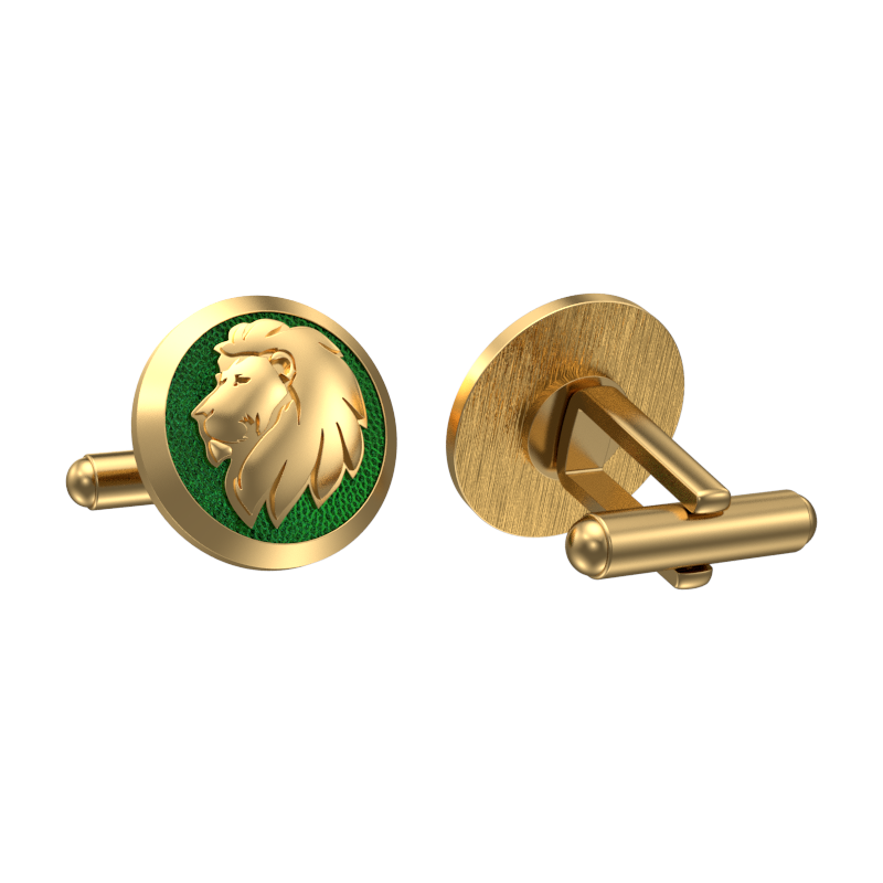 Leo Zodiac , Constellation Cufflink Set with 18kt Gold & Black Ruthenium Plating on Brass.