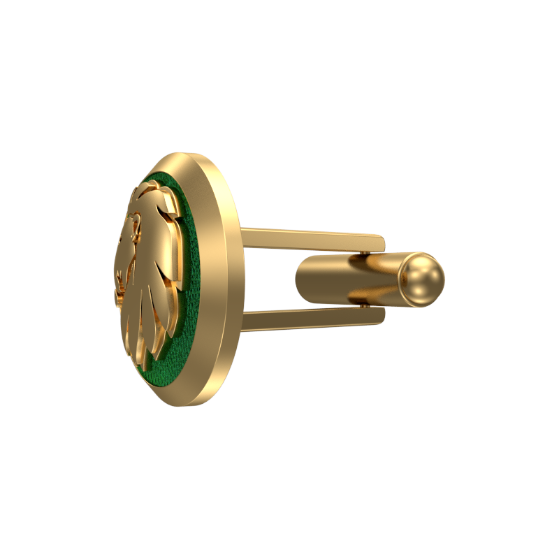 Leo Zodiac , Constellation Cufflink Set with 18kt Gold & Black Ruthenium Plating on Brass.