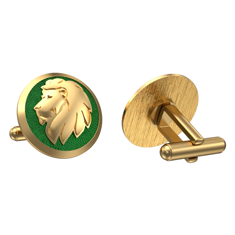 Leo Zodiac , Constellation Cufflink Set with 18kt Gold & Black Ruthenium Plating on Brass.