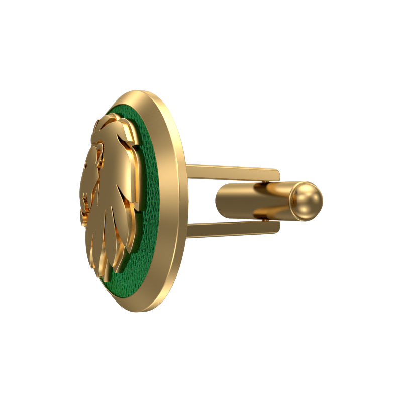 Leo Zodiac , Constellation Cufflink Set with 18kt Gold & Black Ruthenium Plating on Brass.