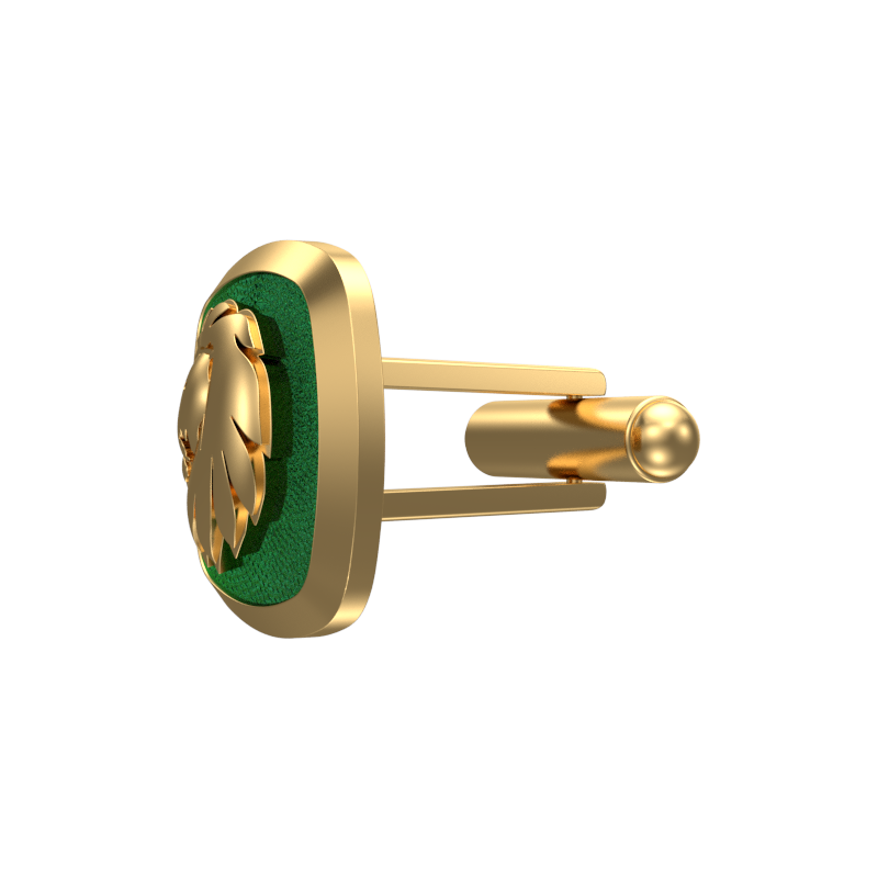 Leo Zodiac , Constellation Cufflink Set with 18kt Gold & Black Ruthenium Plating on Brass.