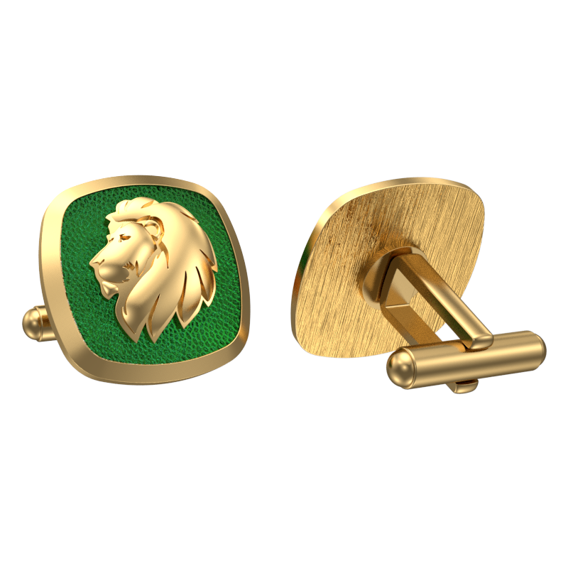 Leo Zodiac , Constellation Cufflink Set with 18kt Gold & Black Ruthenium Plating on Brass.