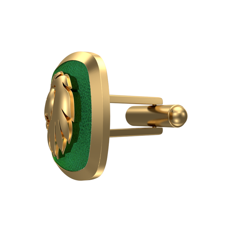 Leo Zodiac , Constellation Cufflink Set with 18kt Gold & Black Ruthenium Plating on Brass.