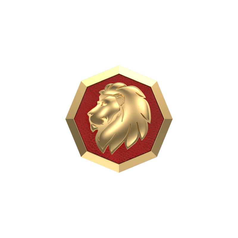 Leo Zodiac , Constellation Cufflink Set with 18kt Gold & Black Ruthenium Plating on Brass.