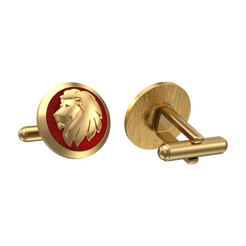 Leo Zodiac , Constellation Cufflink Set with 18kt Gold & Black Ruthenium Plating on Brass.