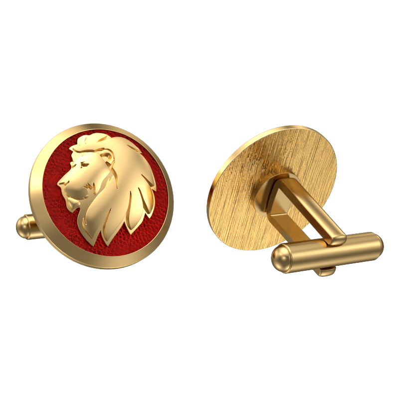 Leo Zodiac , Constellation Cufflink Set with 18kt Gold & Black Ruthenium Plating on Brass.