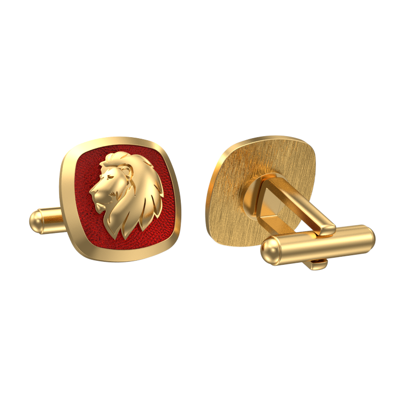 Leo Zodiac , Constellation Cufflink Set with 18kt Gold & Black Ruthenium Plating on Brass.