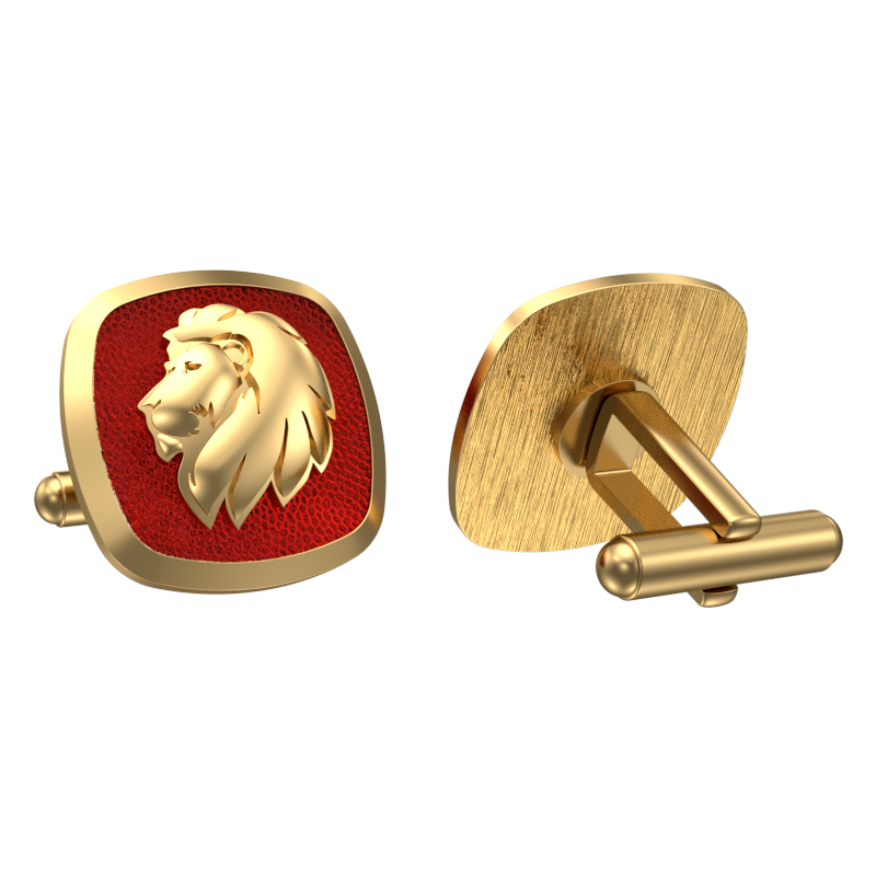 Leo Zodiac , Constellation Cufflink Set with 18kt Gold & Black Ruthenium Plating on Brass.