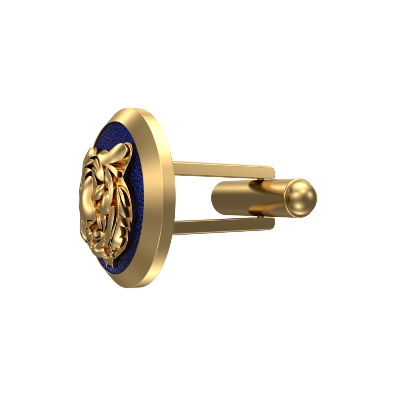 Tiger, Wild Cufflink Set with 18kt Gold & Black Ruthenium Plating on Brass.