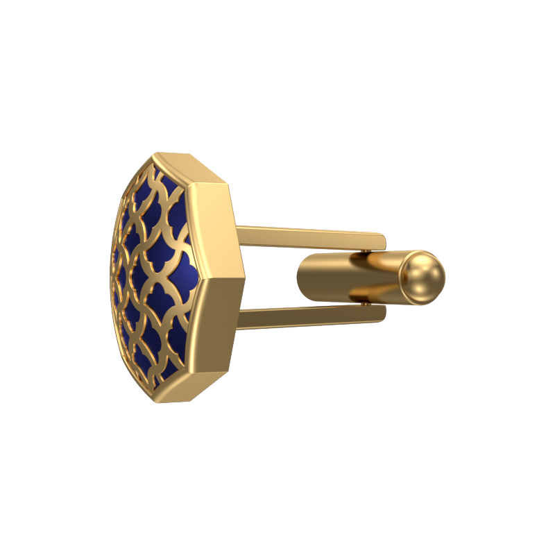 Enchanted, Classic Cufflink Set with 18kt Gold Plating and Enamel on Brass.