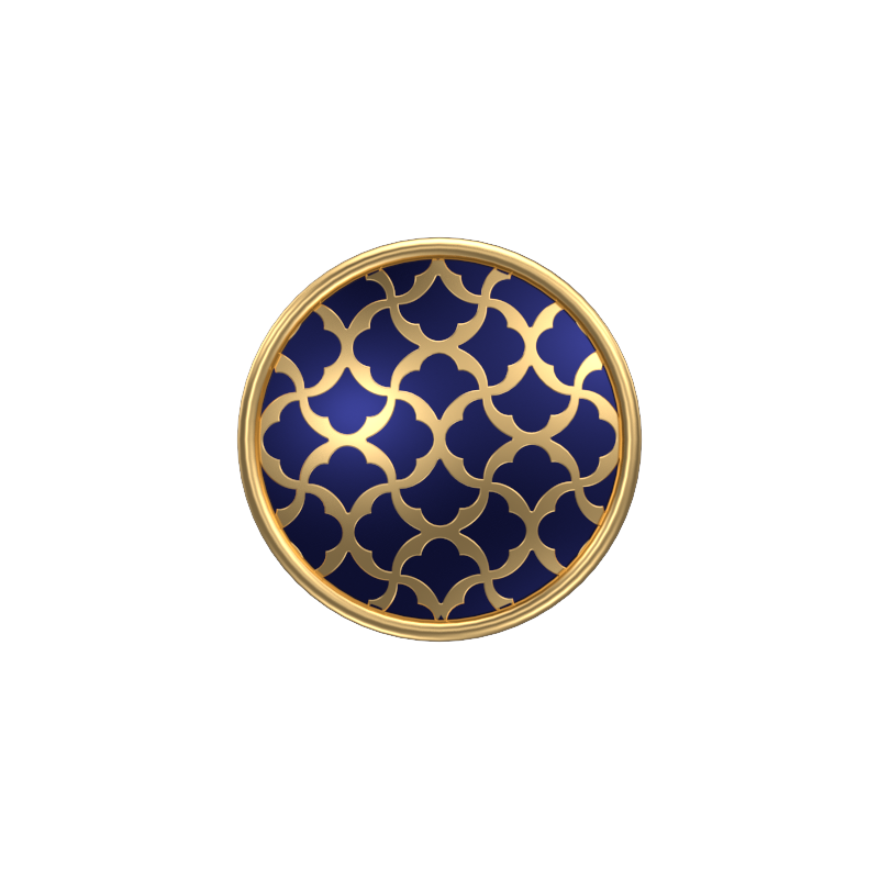 Enchanted, Classic Cufflink Set with 18kt Gold Plating and Enamel on Brass.