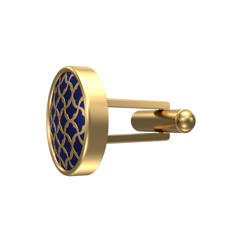 Enchanted, Classic Cufflink Set with 18kt Gold Plating and Enamel on Brass.
