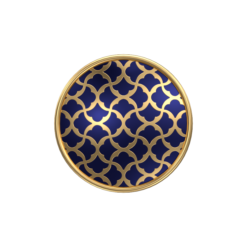 Enchanted, Classic Cufflink Set with 18kt Gold Plating and Enamel on Brass.