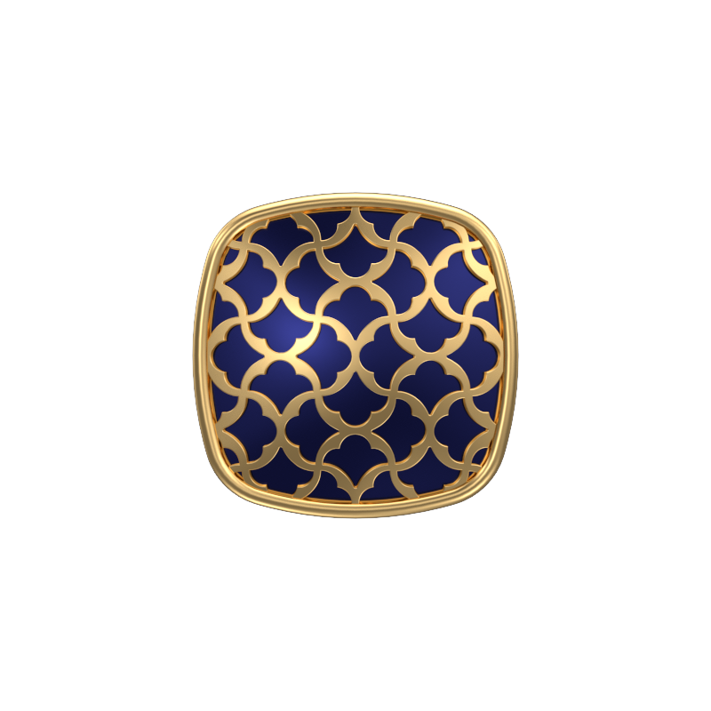 Enchanted, Classic Cufflink Set with 18kt Gold Plating and Enamel on Brass.