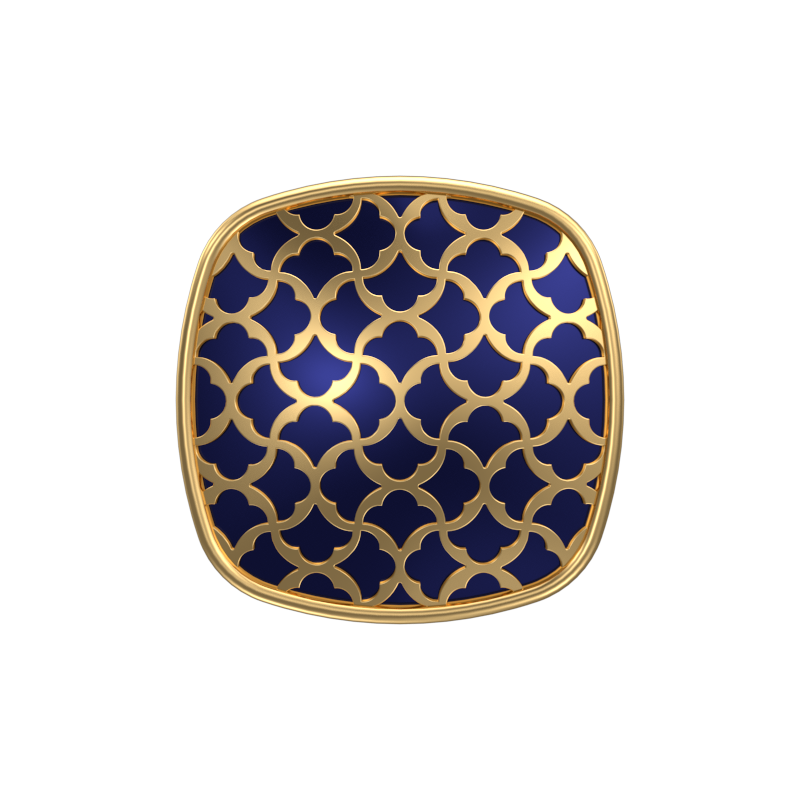 Enchanted, Classic Cufflink Set with 18kt Gold Plating and Enamel on Brass.