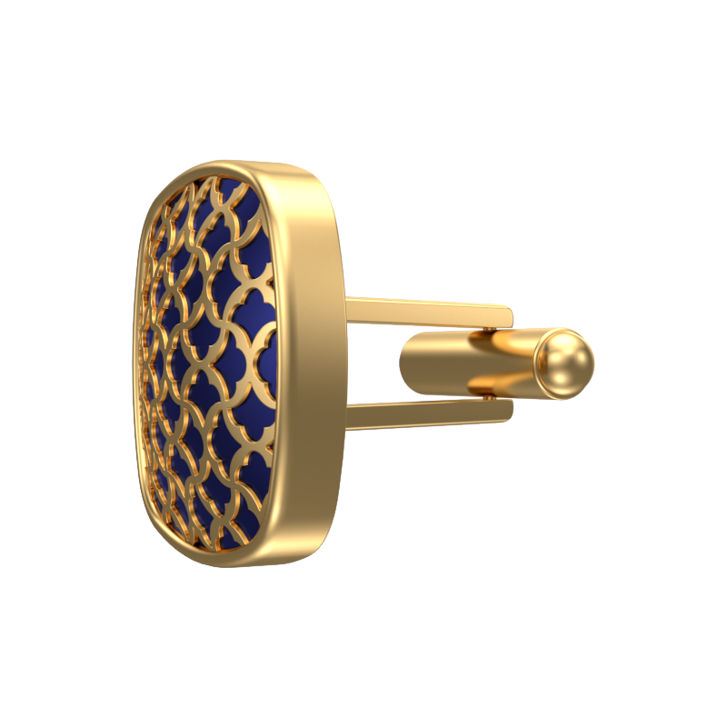 Enchanted, Classic Cufflink Set with 18kt Gold Plating and Enamel on Brass.