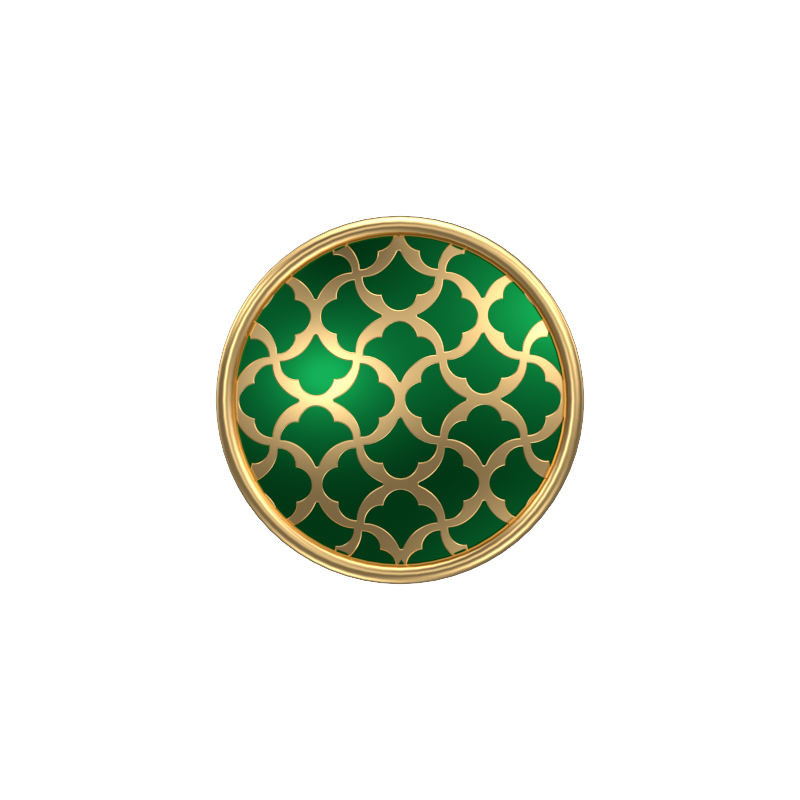 Enchanted, Classic Cufflink Set with 18kt Gold Plating and Enamel on Brass.