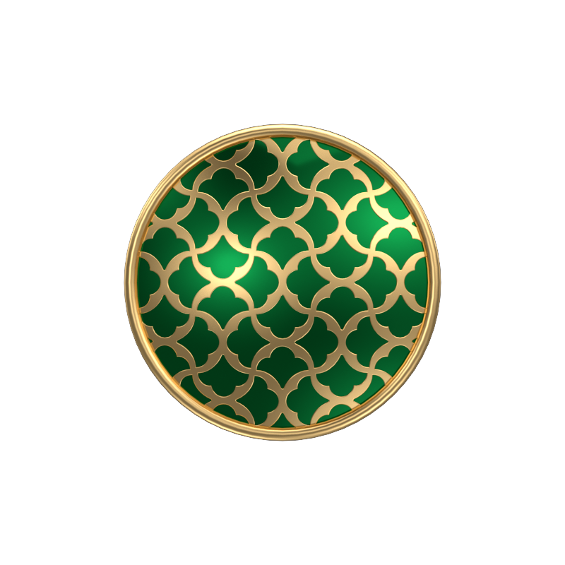 Enchanted, Classic Cufflink Set with 18kt Gold Plating and Enamel on Brass.