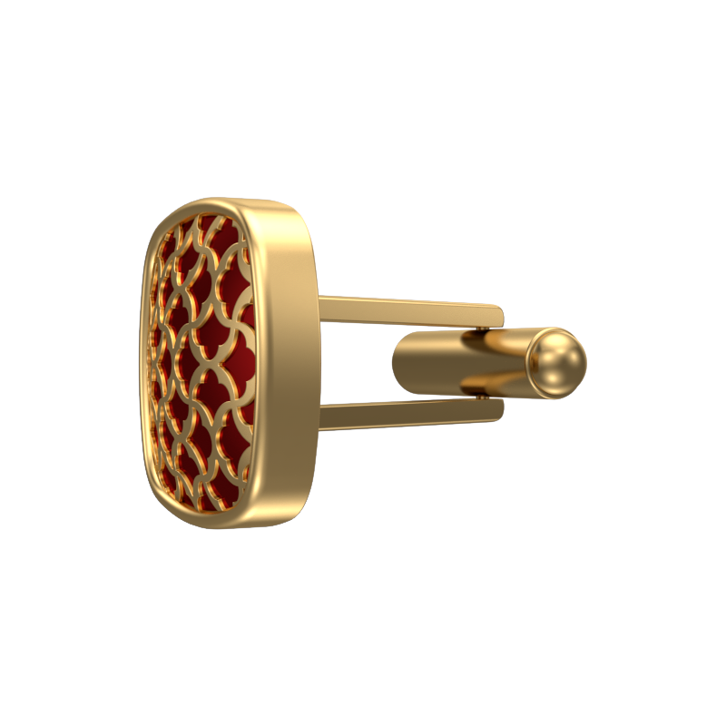 Enchanted, Classic Cufflink Set with 18kt Gold Plating and Enamel on Brass.