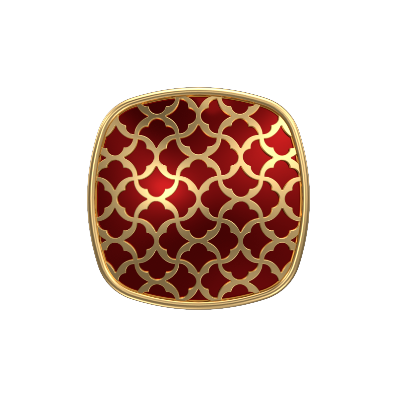 Enchanted, Classic Cufflink Set with 18kt Gold Plating and Enamel on Brass.