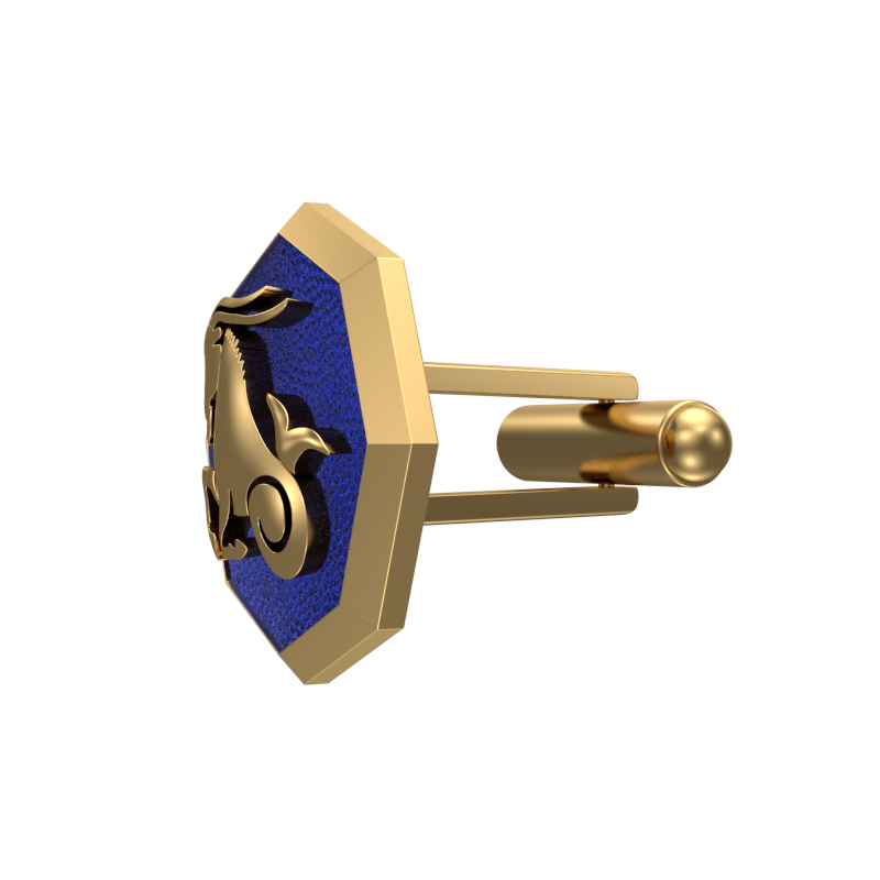 Capricorn Zodiac , Constellation Cufflink Set with 18kt Gold & Black Ruthenium Plating on Brass.