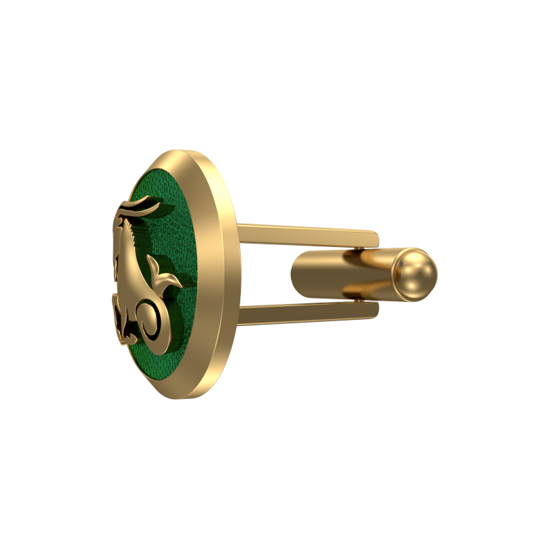 Capricorn Zodiac , Constellation Cufflink Set with 18kt Gold & Black Ruthenium Plating on Brass.