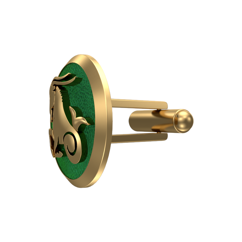 Capricorn Zodiac , Constellation Cufflink Set with 18kt Gold & Black Ruthenium Plating on Brass.