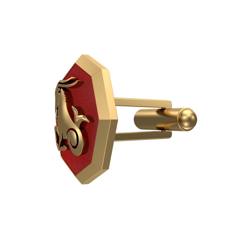 Capricorn Zodiac , Constellation Cufflink Set with 18kt Gold & Black Ruthenium Plating on Brass.