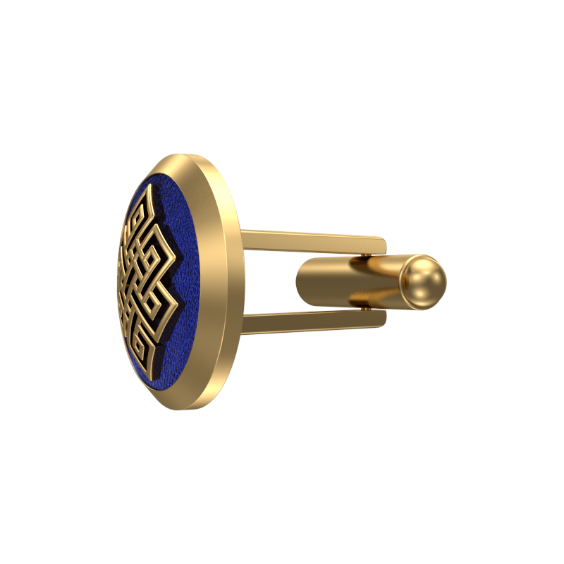 Infinity, Spiritual Cufflink Set with 18kt Gold & Black Ruthenium Plating on Brass.