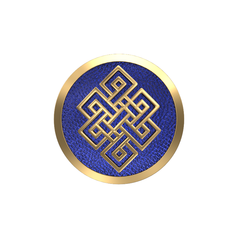 Infinity, Spiritual Cufflink Set with 18kt Gold & Black Ruthenium Plating on Brass.