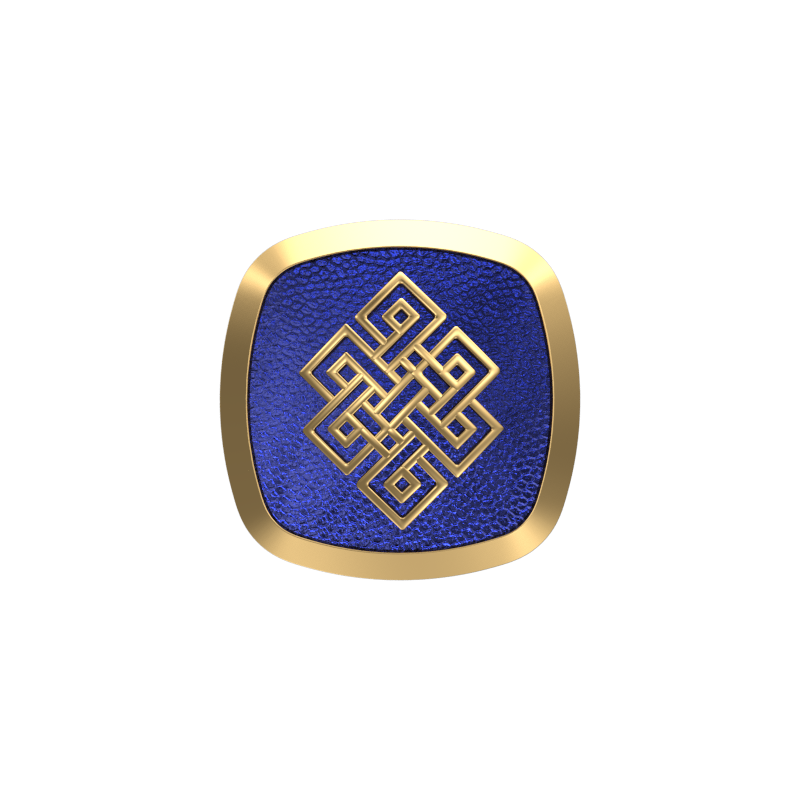 Infinity, Spiritual Cufflink Set with 18kt Gold & Black Ruthenium Plating on Brass.