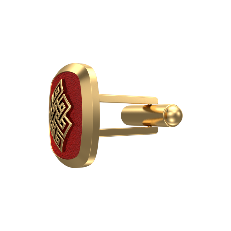 Infinity, Spiritual Cufflink Set with 18kt Gold & Black Ruthenium Plating on Brass.