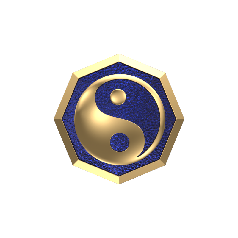 Ying Yang, Spiritual Cufflink Set with 18kt Gold & Black Ruthenium Plating on Brass.