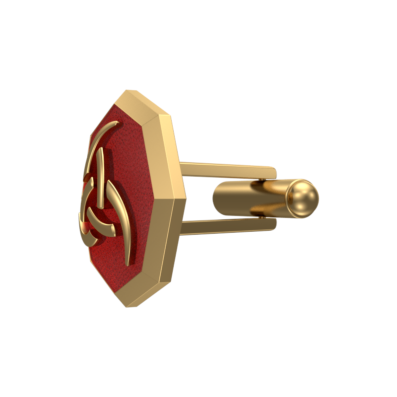 Odin, Spiritual Cufflink Set with 18kt Gold & Black Ruthenium Plating on Brass.