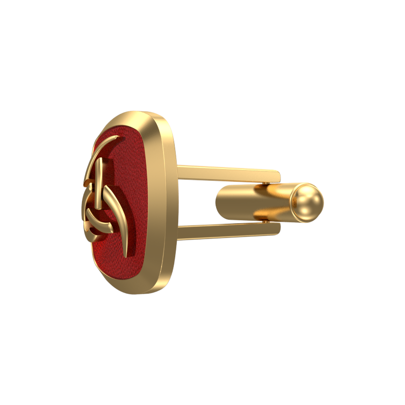 Odin, Spiritual Cufflink Set with 18kt Gold & Black Ruthenium Plating on Brass.