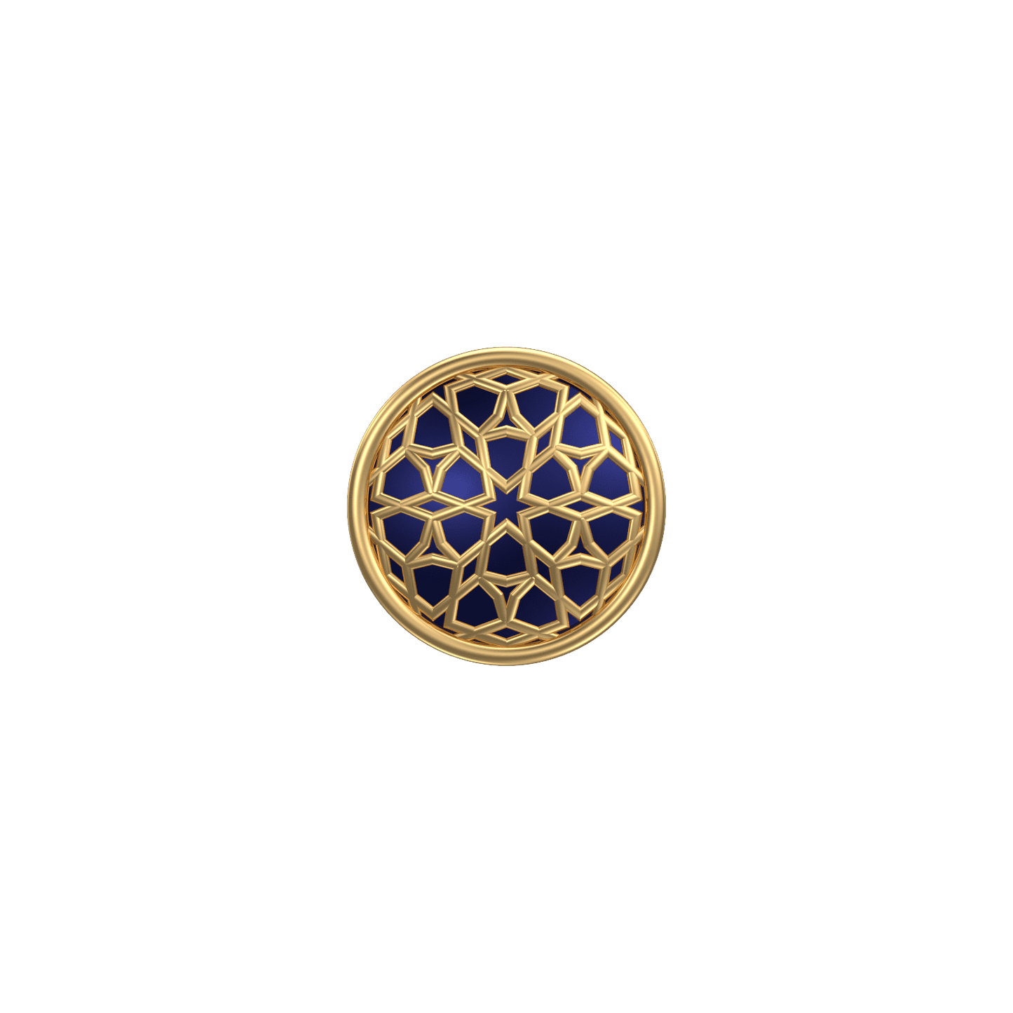 Starburst, Classic Kurta Button Set with 18kt Gold Plating and Enamel