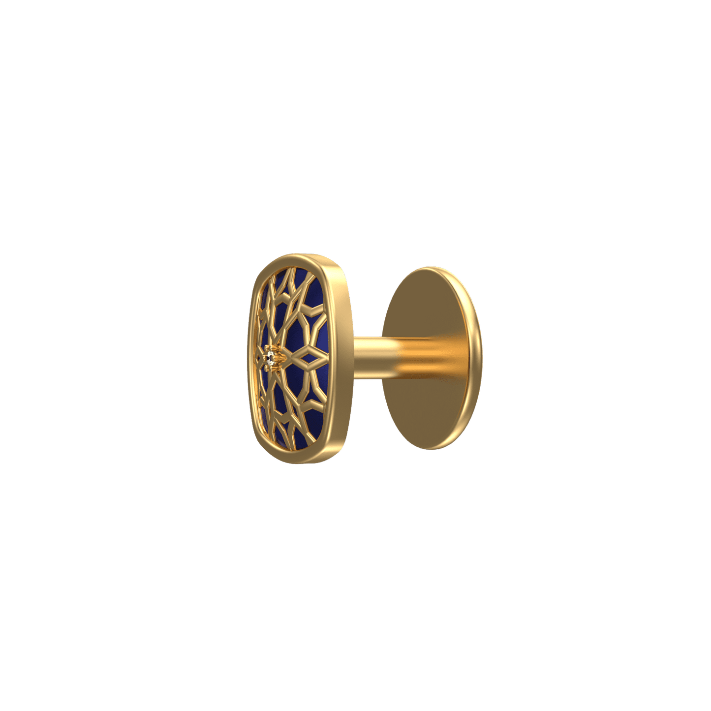 Starburst Luxe, Classic Kurta Button Set with CZ Diamonds, 18kt Gold Plating and Enamel.