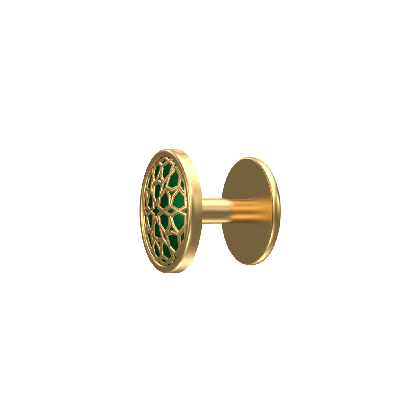 Starburst, Classic Kurta Button Set with 18kt Gold Plating and Enamel