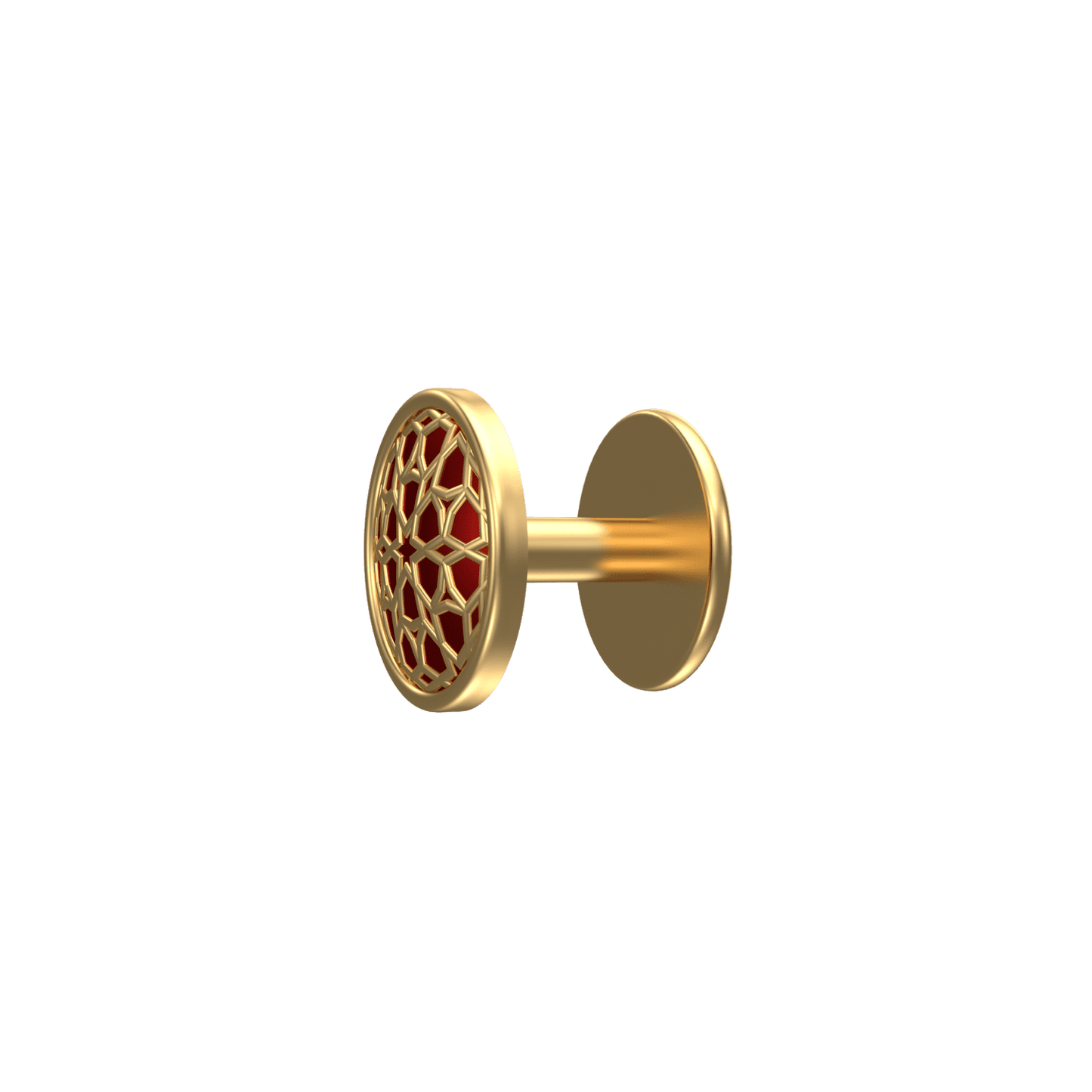 Starburst, Classic Kurta Button Set with 18kt Gold Plating and Enamel